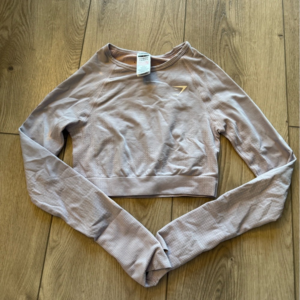 Gymshark Lavender cropped Long Sleeve Top